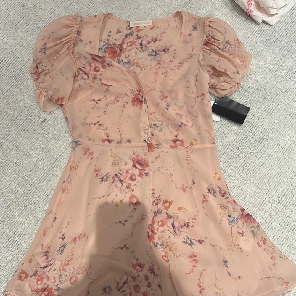 LoveShackFancy baby Pink Floral Dress